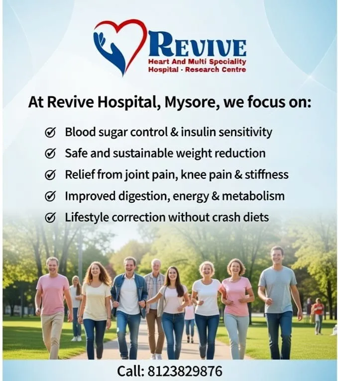 Diabetes, Weight Loss & Joint Pain Care in Mysore | Revive Heart & Multispecialty Hospital