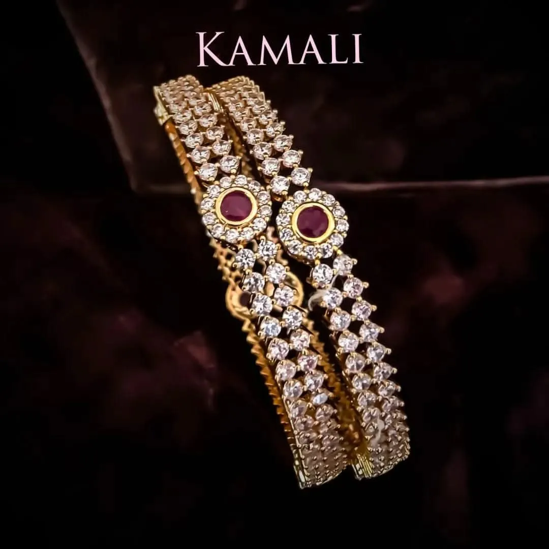 New Bangles Collections
CZ, Ruby and Emerald Stones Bangles
Artificial Gold Plated Jewellery
Kama...