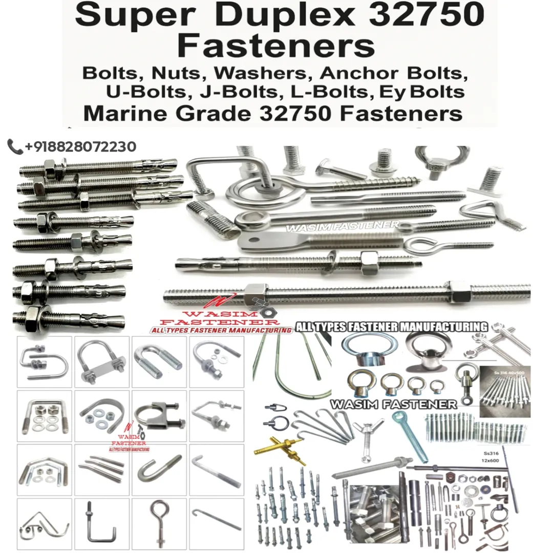 Super Duplex 2507 Fasteners Manufacturer & Supplier | UNS S32750 Nuts, Bolts & Anchor Fasteners Bolt