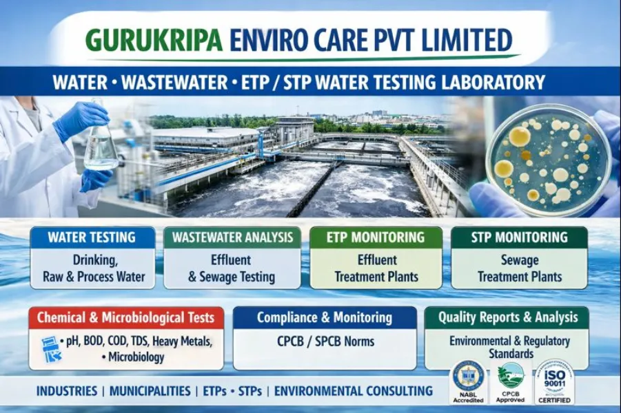 Water, Waste Water, ETP / STP Water Testing Laboratory