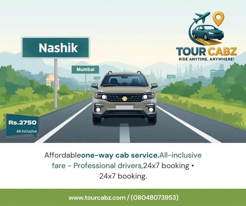 Nashik to Mumbai One Way Cab – Affordable & Comfortable Travel with TourCabz
Overview
TourCabz offer...