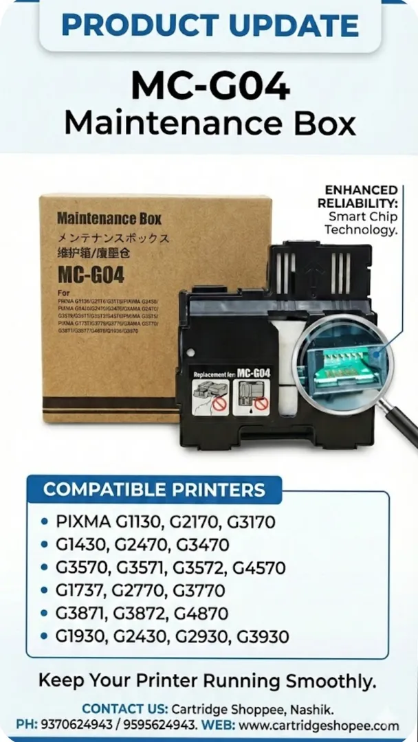 Product Update: Canon MC-G04 Maintenance Box Now Available