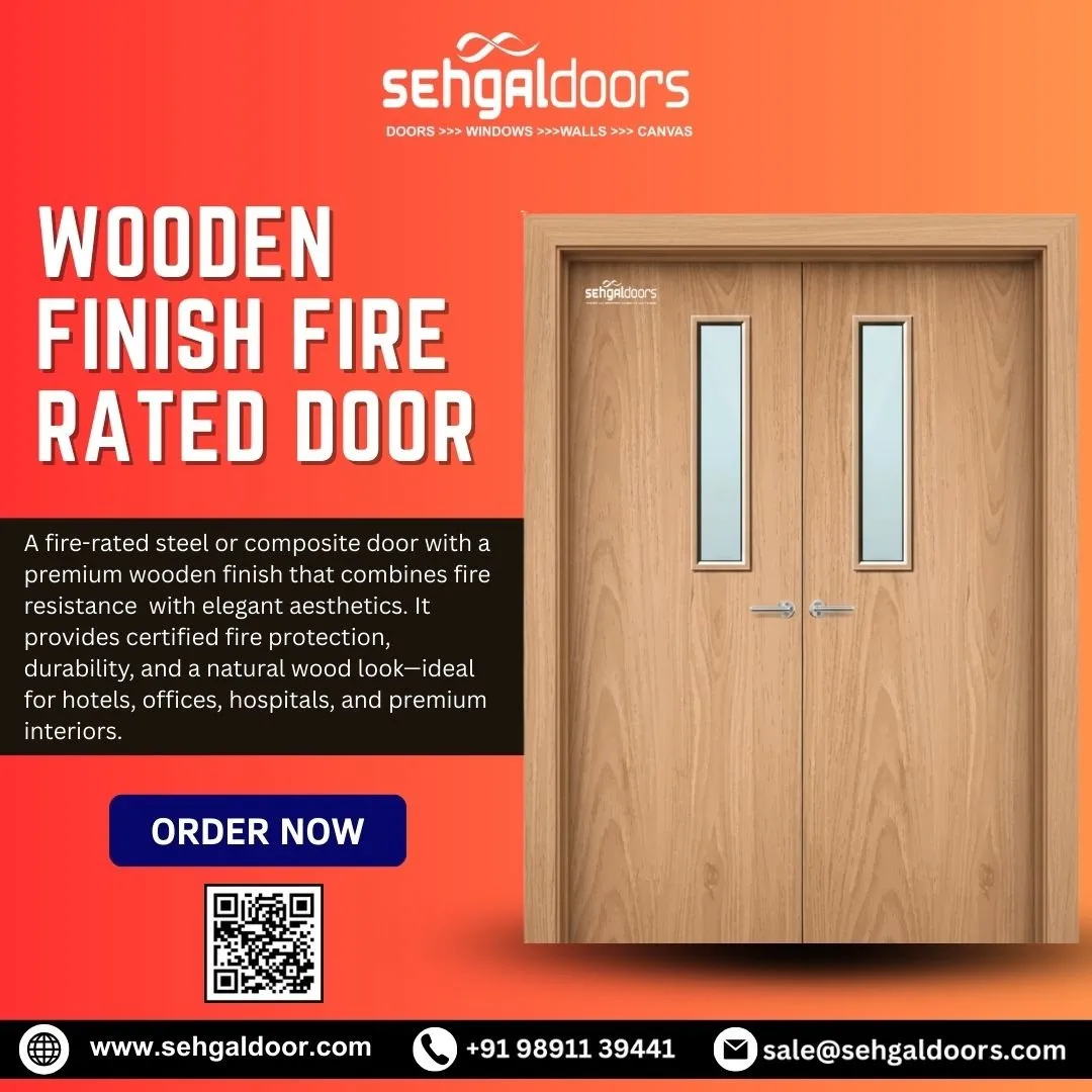 Wooden Finish Fire Rated Door