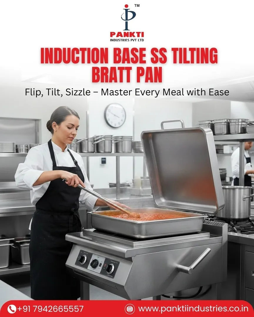 Induction Base SS Tilting Bratt Pan Manufacturer in India