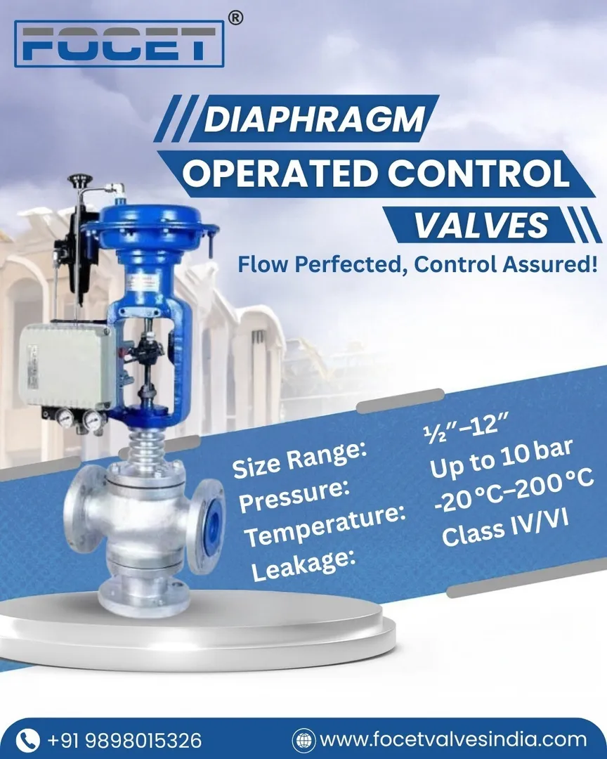 Diaphragm Operated Control Valves Manufacturers in India