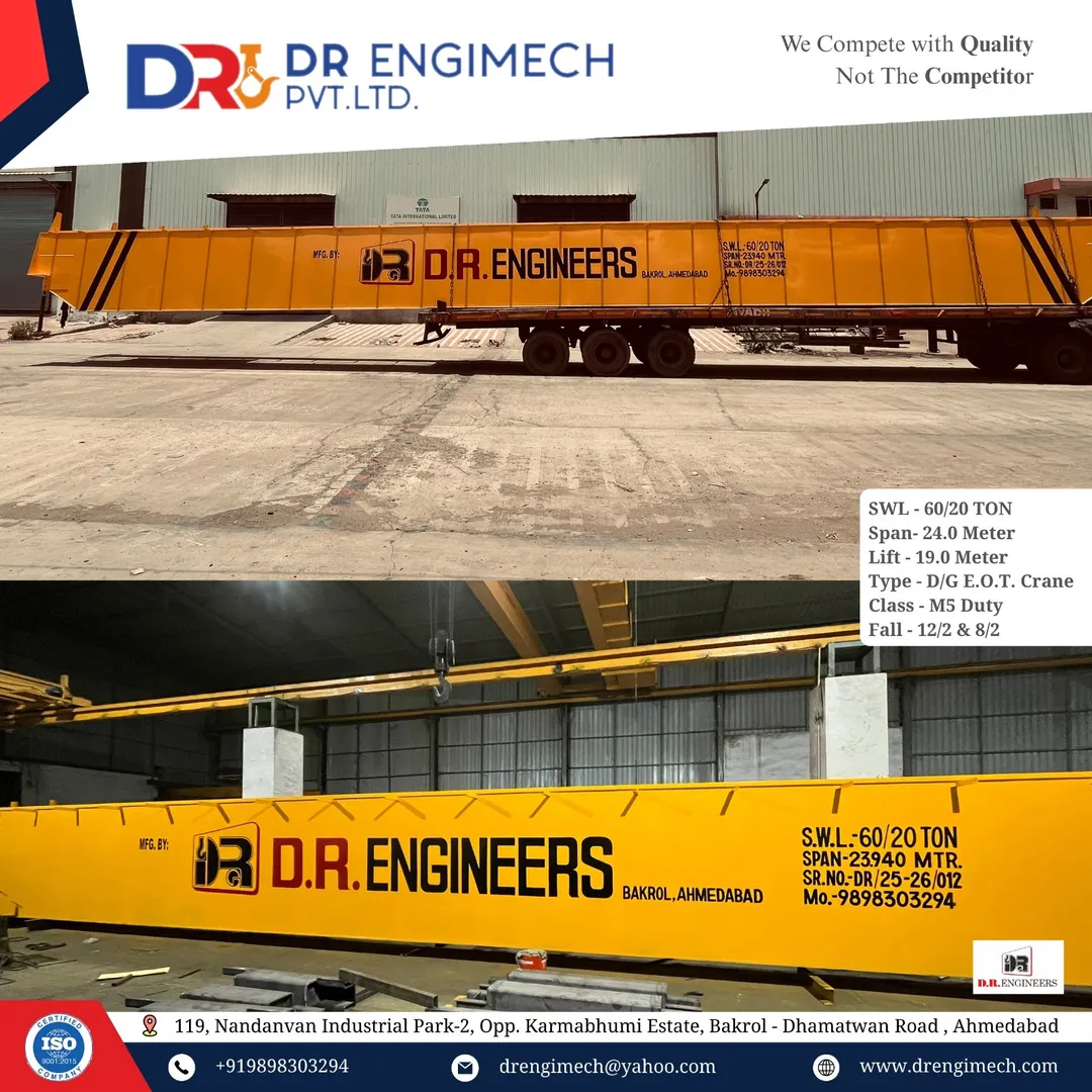 60/20 Ton Double Girder EOT Crane with Dual Crab (60 Ton + 20 Ton)