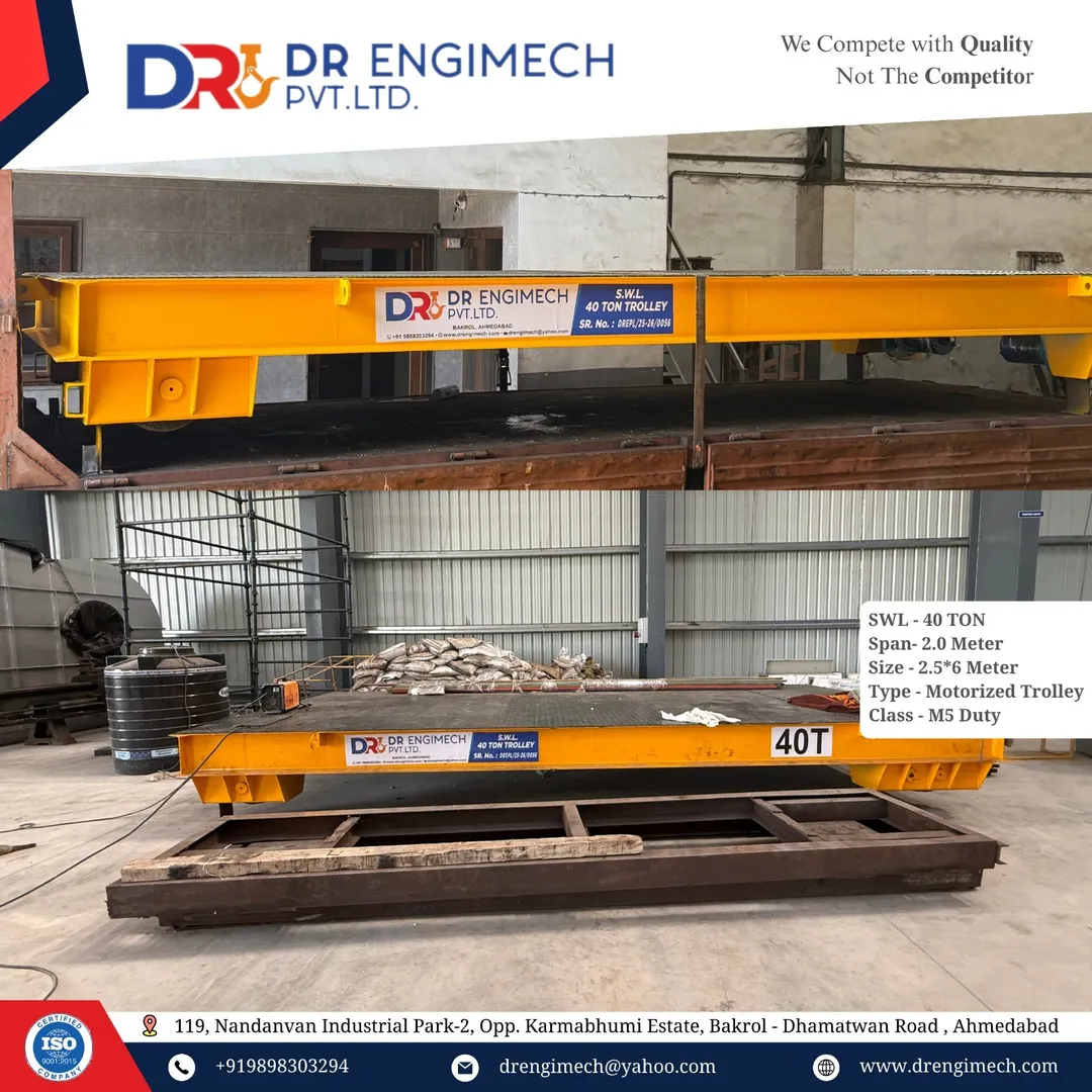 40 Ton Motorized Transfer Trolley – 2.5 x 6 Mtr