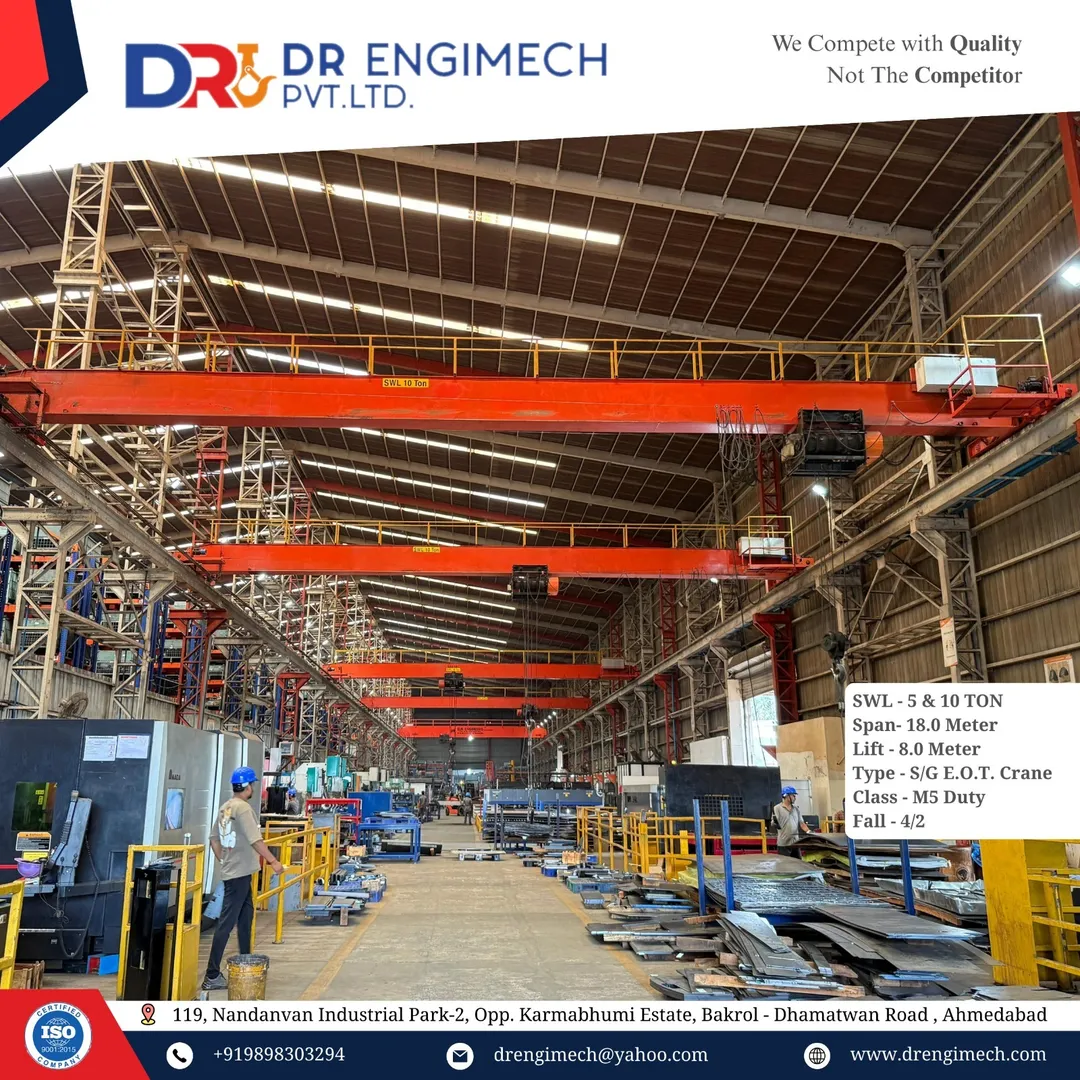 5 Ton Single Girder EOT Crane M5 Premium Quality for CNC Shop