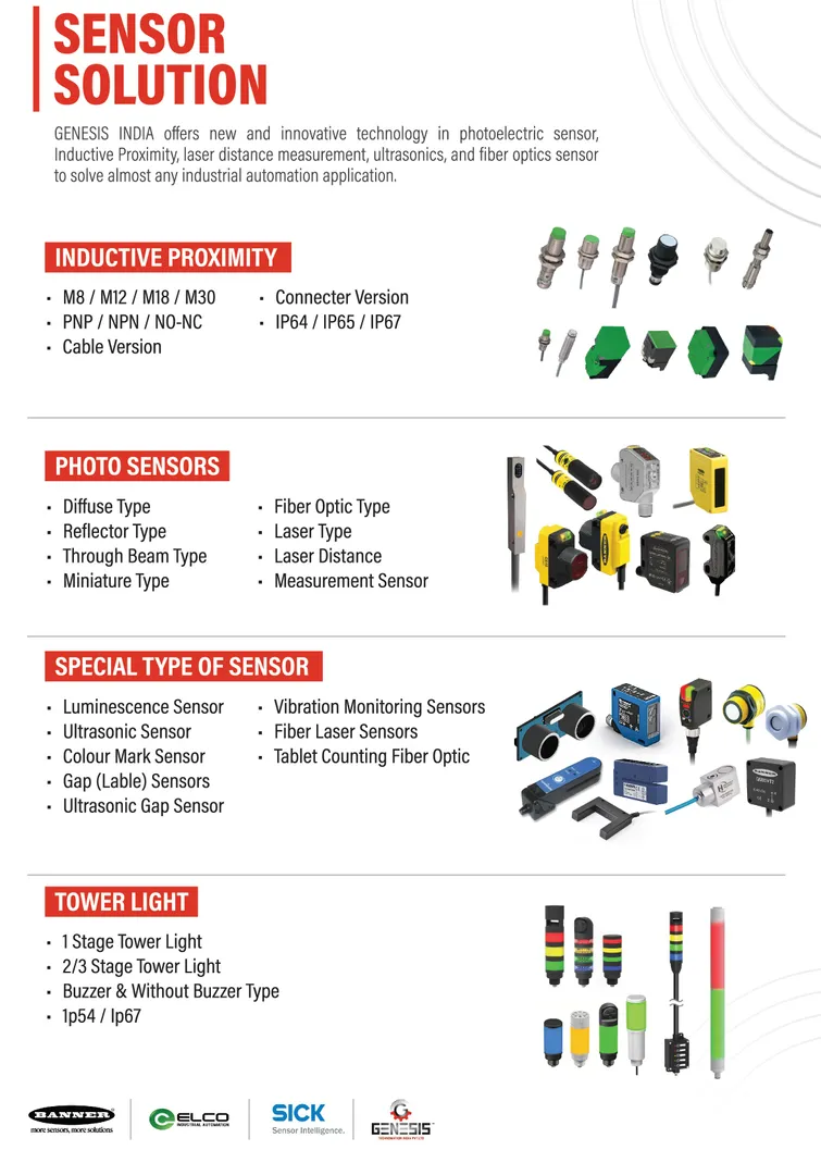 Inductive sensor , photoelectric sensor , colour mark sensor , fiber optic sensor