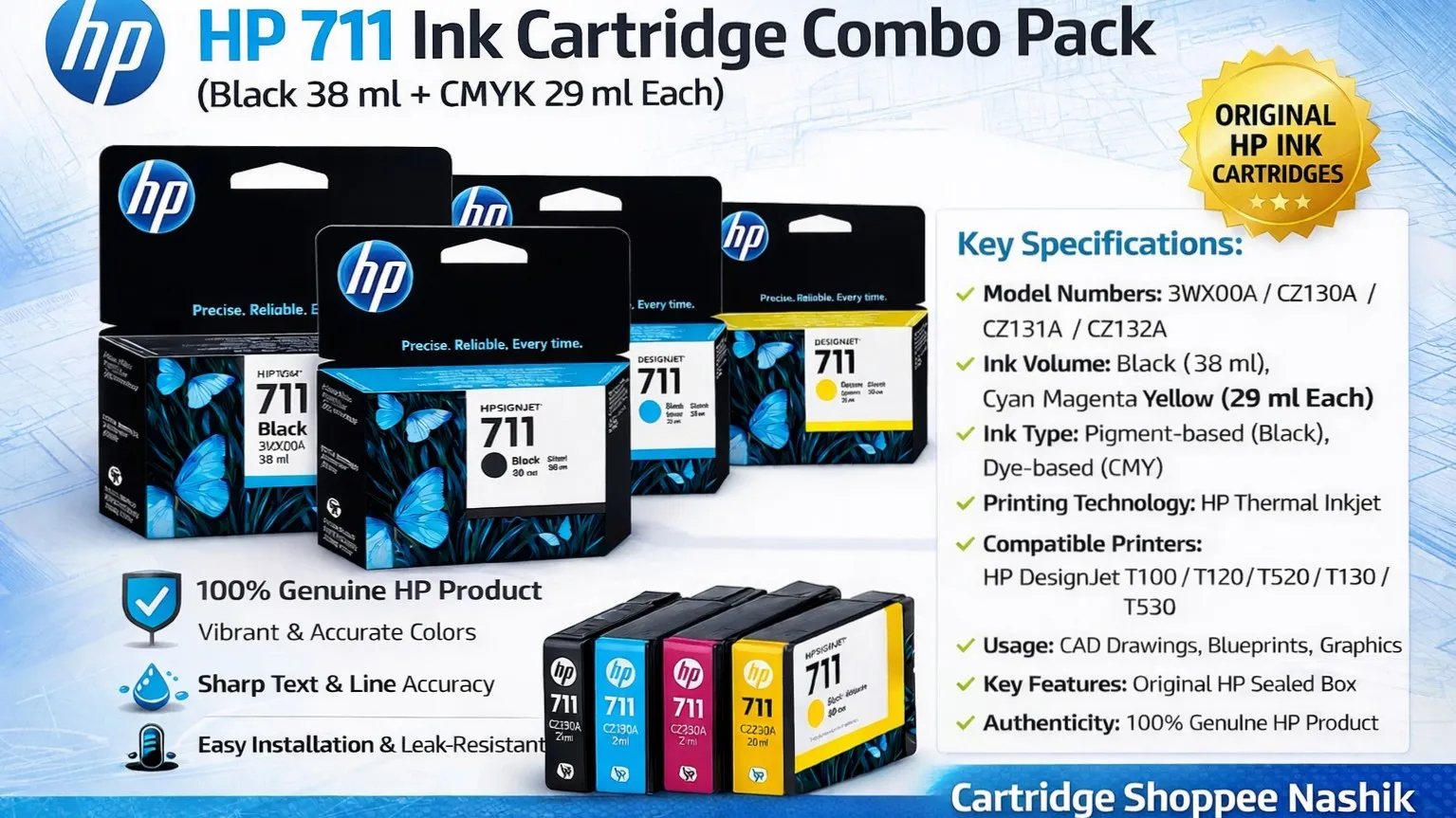 HP 711 Ink Cartridge Combo Pack Now Available at Cartridge Shoppee