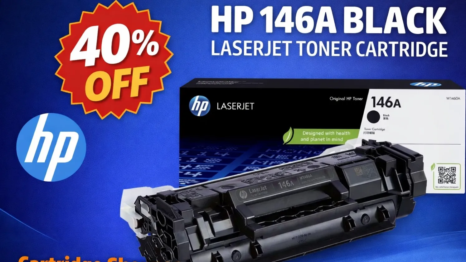40% OFF on HP 146A Black Original LaserJet Toner Cartridge (W1460A)