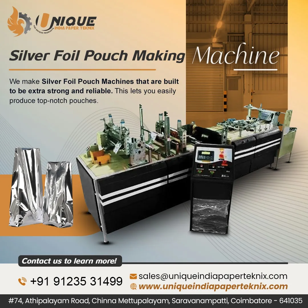 JJ Mark Silver Pouch Making Machine