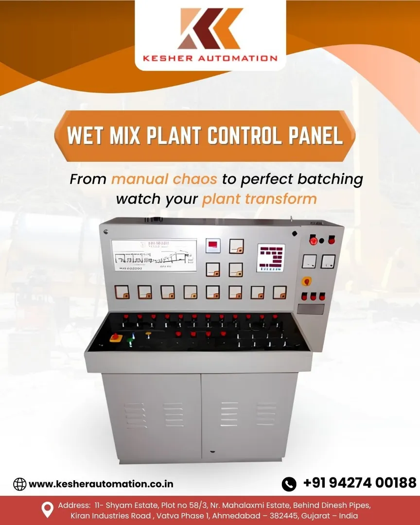 Wet Mix Plant Control Panel Manufacturer in India.