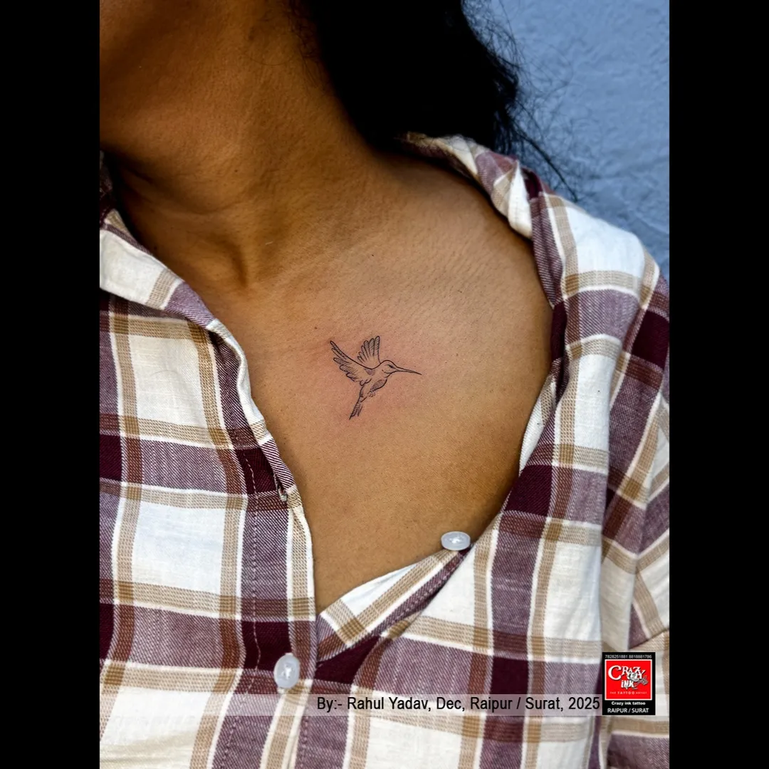 MINIMAL HUMINGBIRD TATTOO
This delicate fine-line hummingbird tattoo is a perfect example ...
