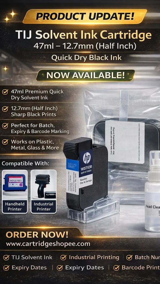 TIJ Make JD50 Solvent Ink Cartridge – 47ml (12.7mm)