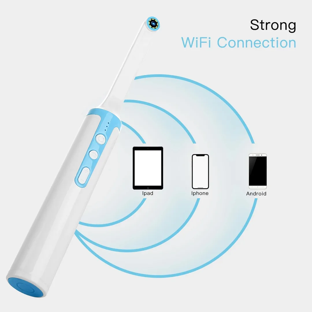 Wireless WiFi Oral Dental Camera 1080p HD Adjustable 8 LED Light wifi Intraoral Endoscope for Dentis