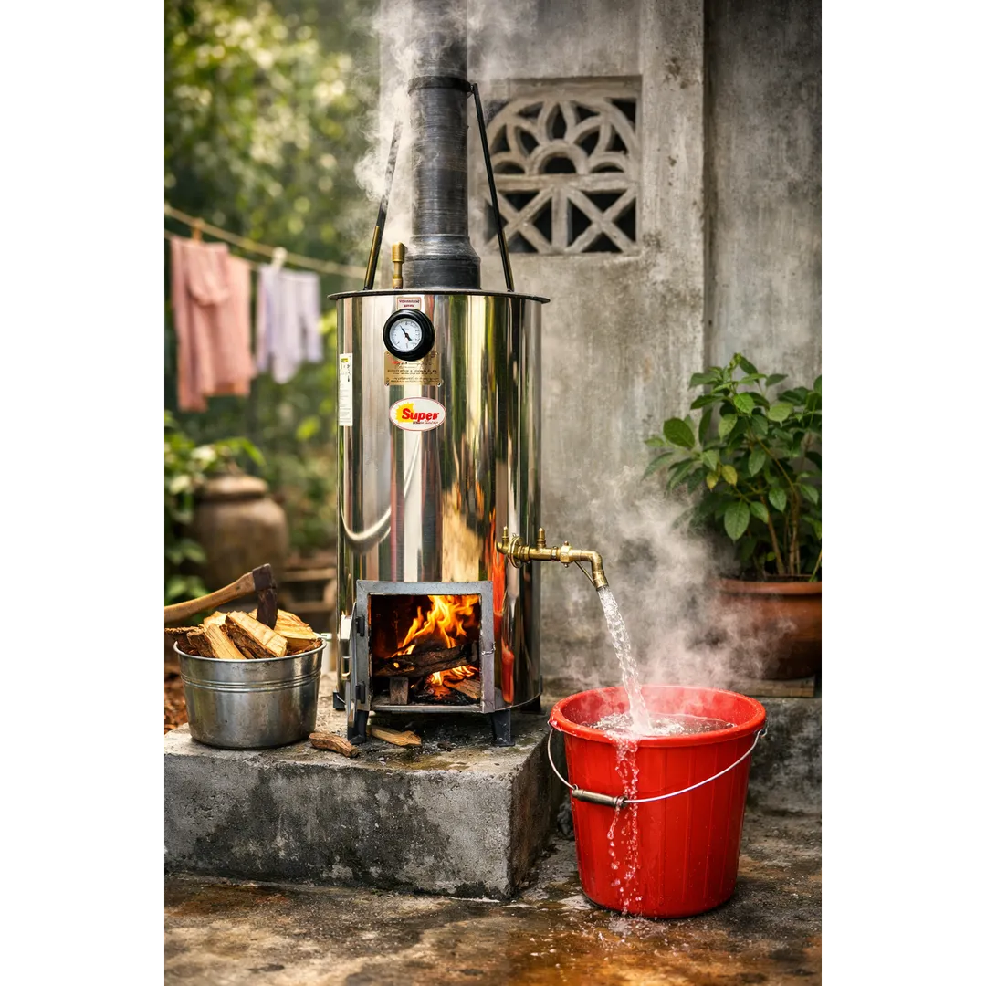 What is special about this wood fire water heater?
