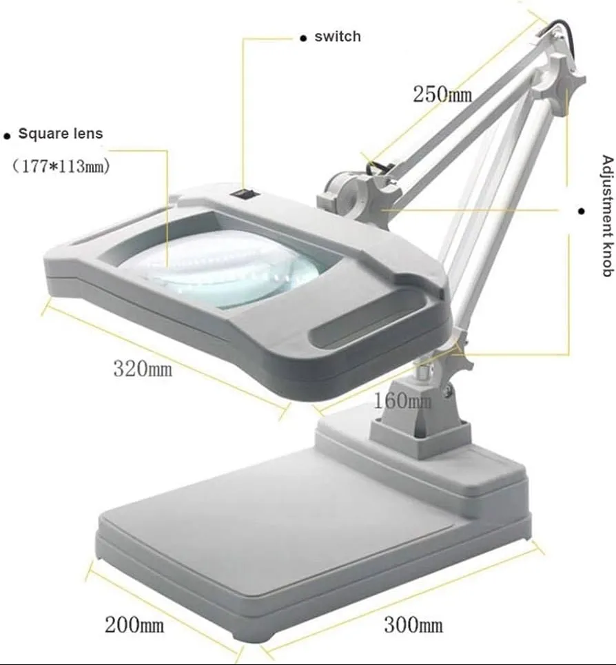 MAGNIFIER RECTANGULAR 10X TABLE TOP