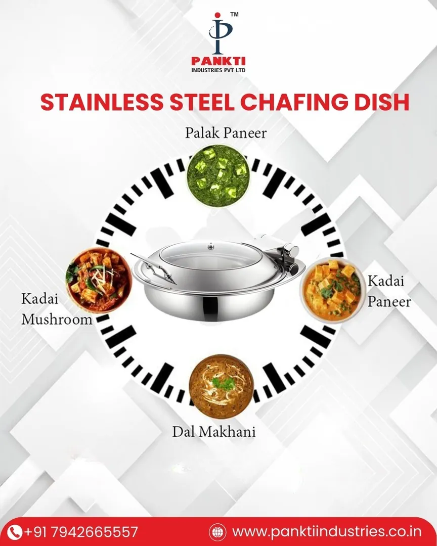 Stainless Steel Chafing Dishes Manufacturer in India.