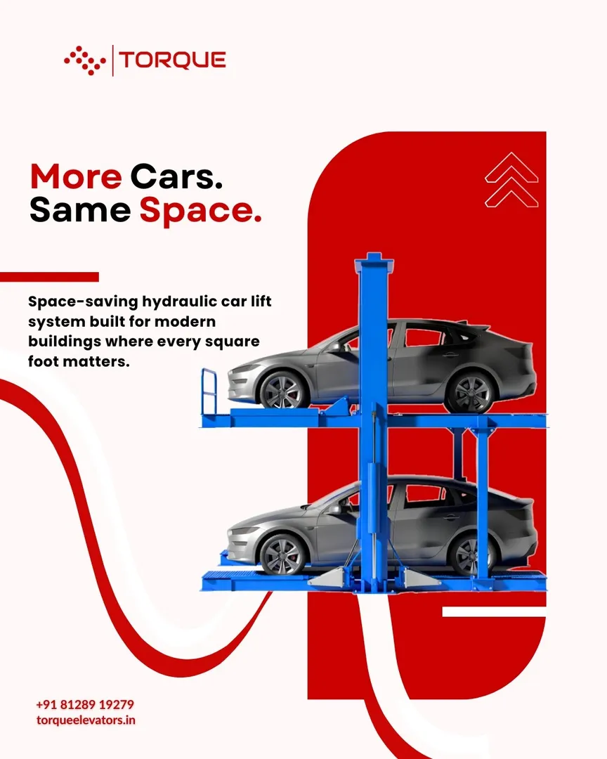 Double the Space.
Advanced hydraulic car parking system designed to maximize vertical space, increas...