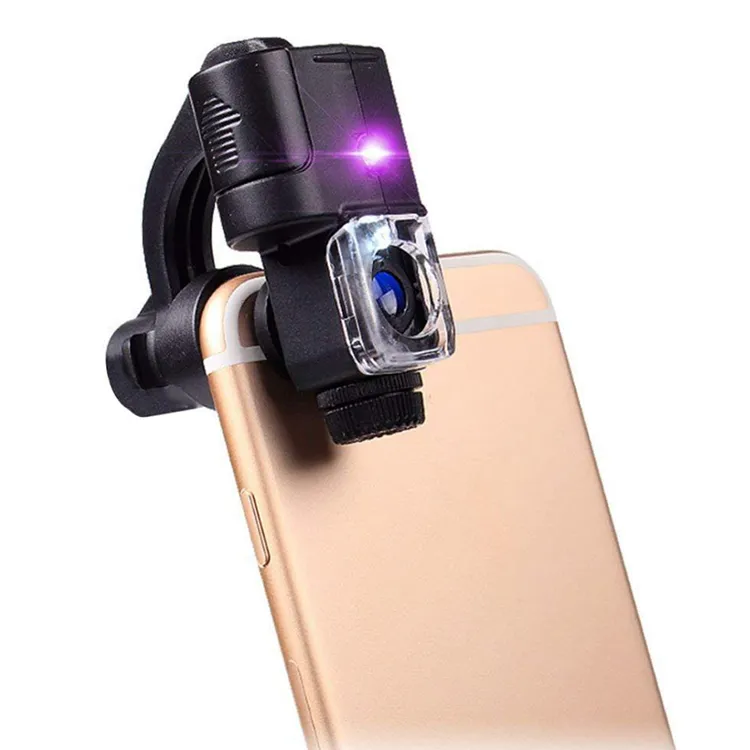 90X Universal Mobile Phone Clip on Microscope with LED and UV Light