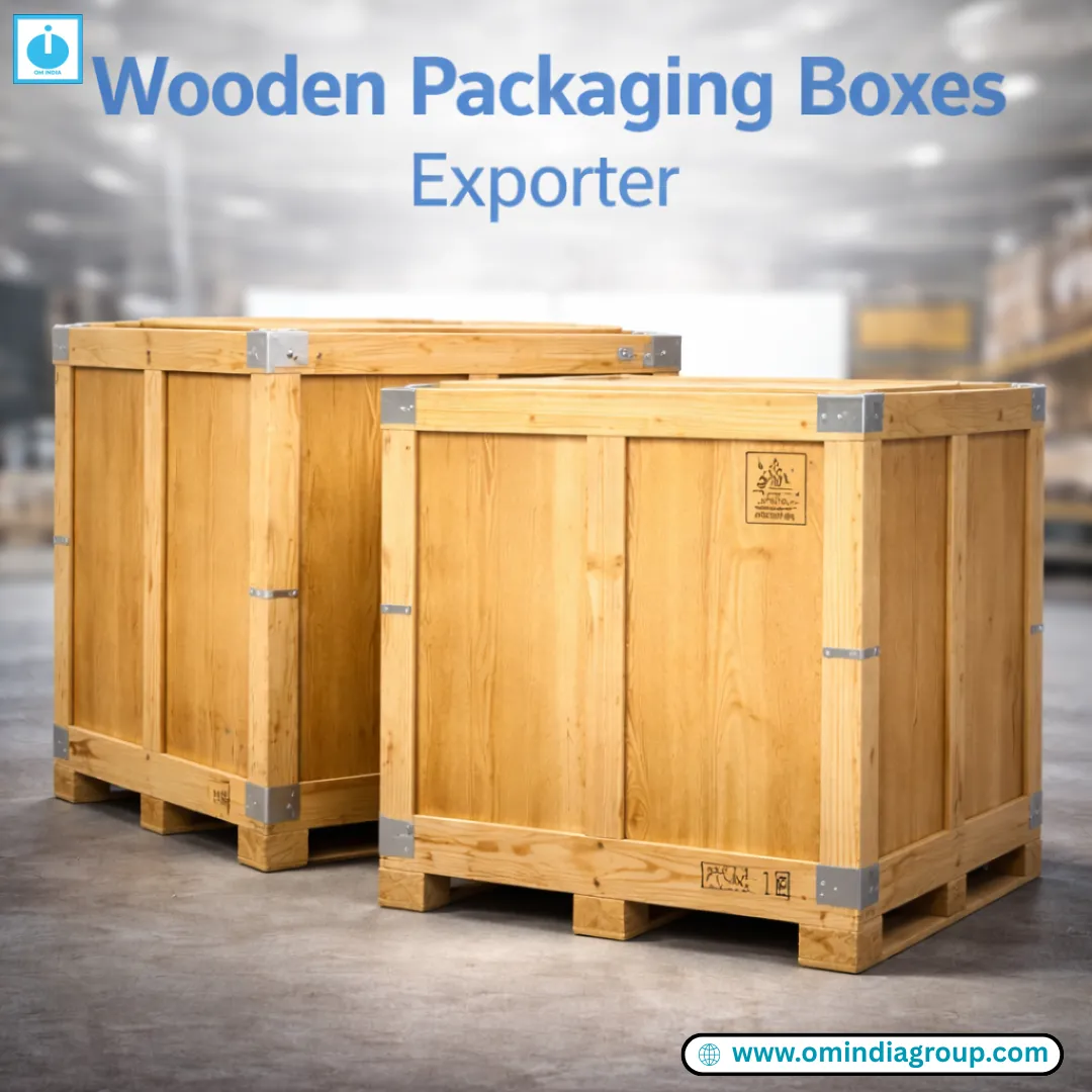 Wooden Packaging Boxes Exporter Near Me | Om India Packaging
