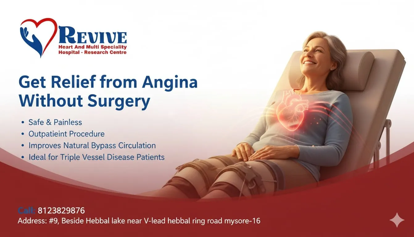 EECP Therapy for Angina in Hebbal, Mysore | Non-Surgical Heart Treatment at Revive Hospital