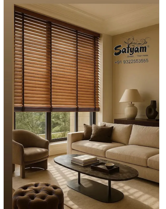 Wooden Venetian Blinds in Thane – Natural Finish for Interiors