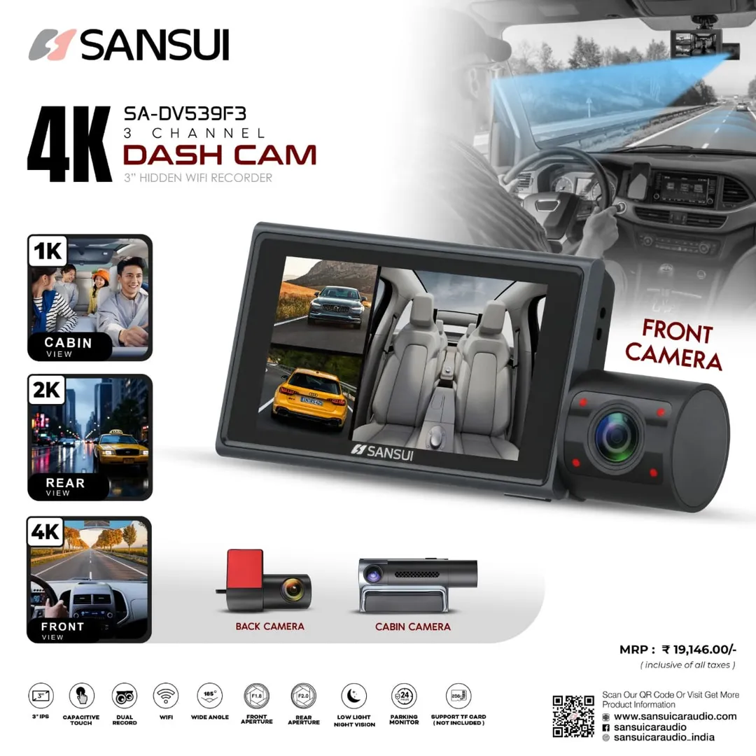 3 channel dashcam.