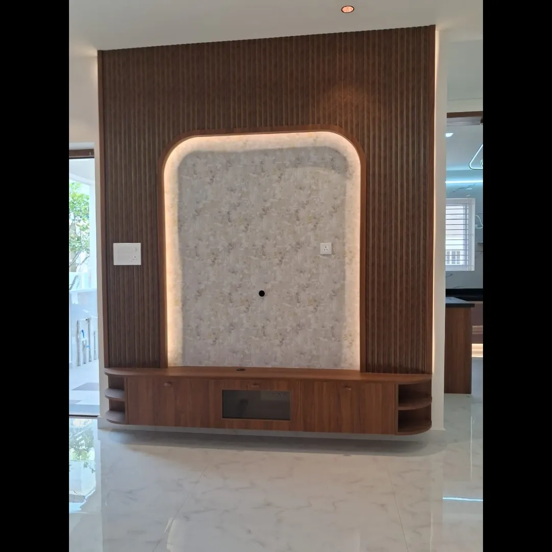 Louvers with led wall tv unit In Coimbatore
