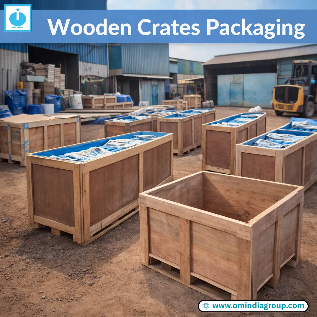 Wooden Crates Packaging Near Me | Om India Packaging