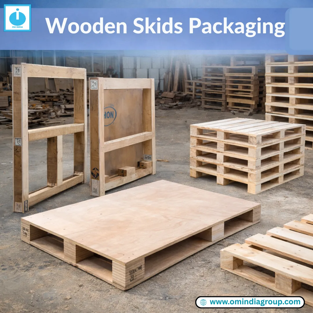 Wooden Skids Packaging Near Me | Om India Packaging