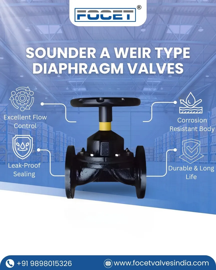 Sounder A Weir Type Diaphragm Valves Manufacturers in India