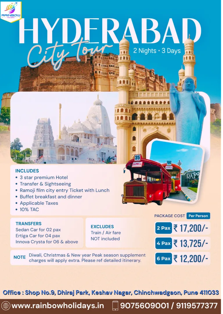 From Pune to Hyderabad – Your Perfect 2N/3D Getaway Starts at Just ₹12,200