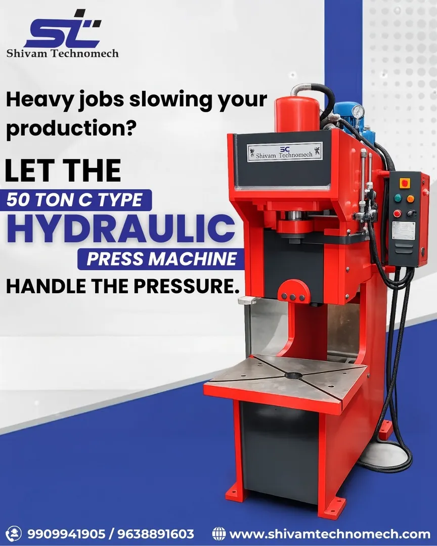 50 Ton C Type Hydraulic Press Machine Manufacturer in India
