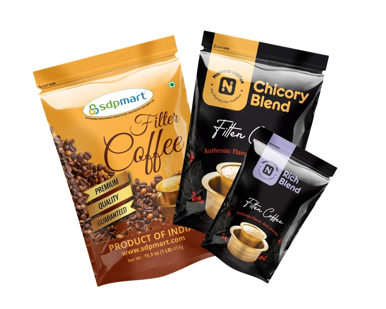 Coffee Powder Standup Pouch Packaging & Printing Services in Coimbatore