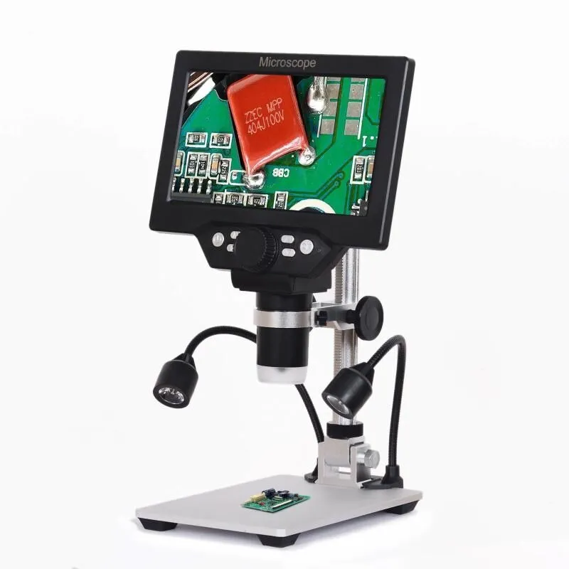 DIGITAL MICROSCOPE 1200 X WITH EXTRA LED LIGHTS AND LITHIUM BATTERIES