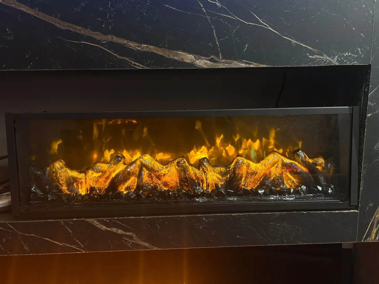 LED Electric Fireplace with Burning Log Effect in Gurgaon – Modern Flames with Realistic Detail
