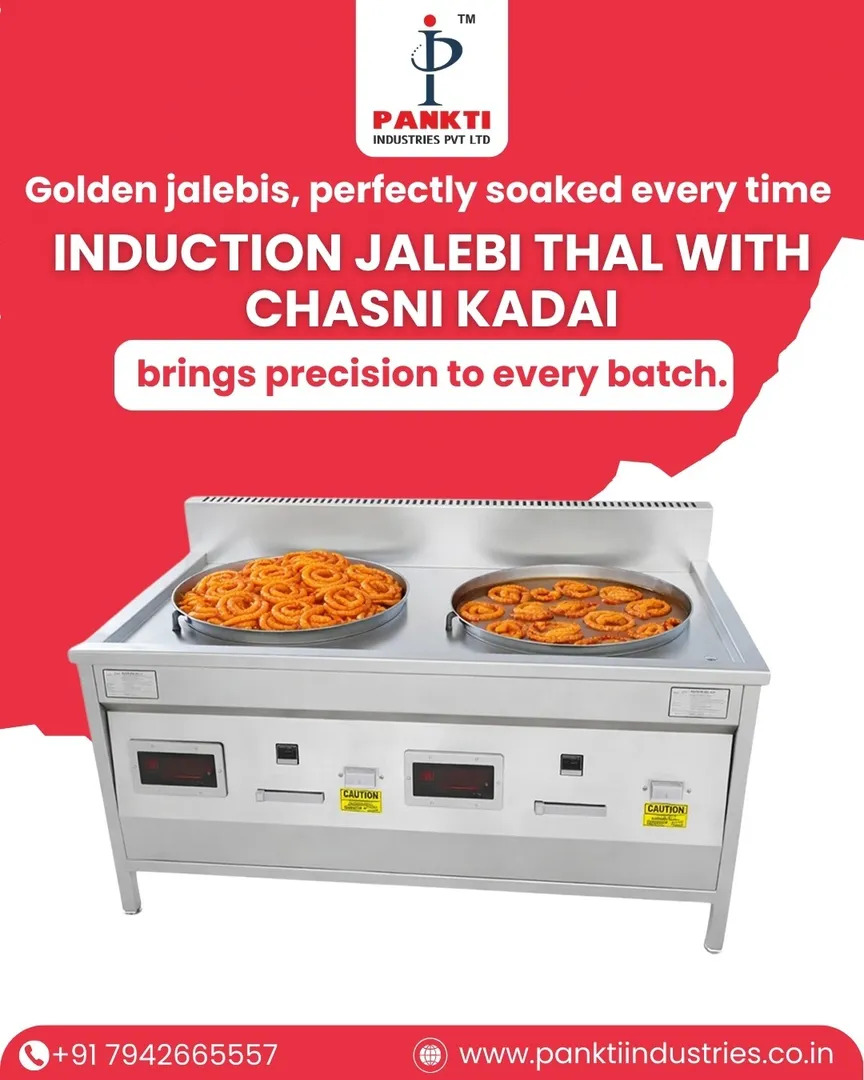 Induction Jalebi Thal with Chasni Kadai Manufacturer in India