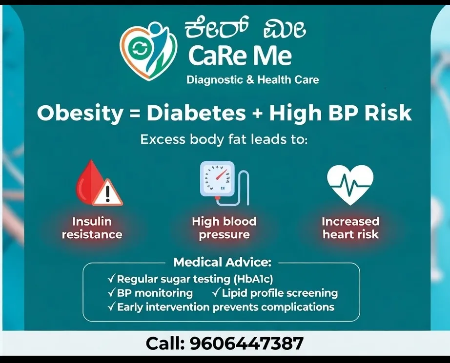 Obesity,Diabetes & High BP Treatment in Mysore|Molecular CaRe Me Diagnostic & Health Care Metagalli