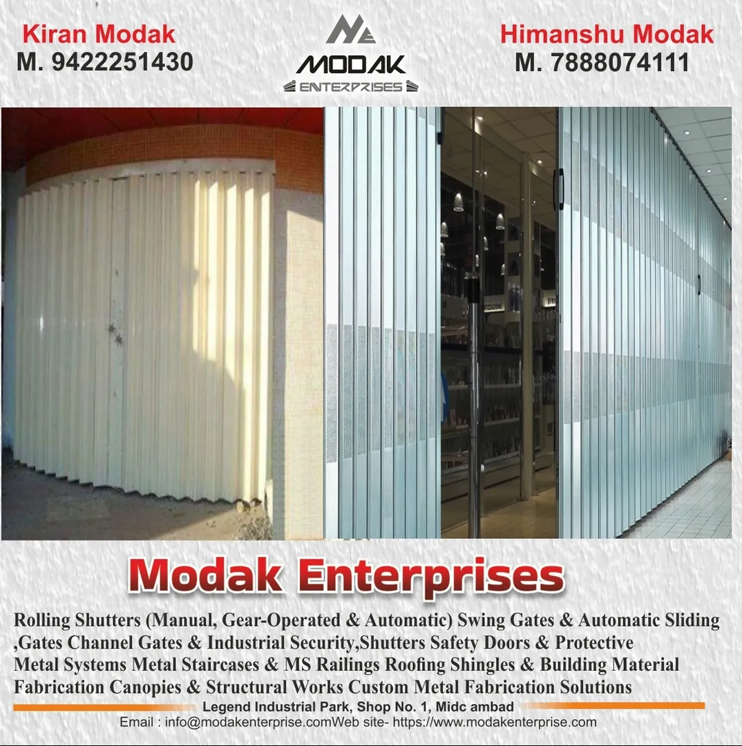 Aluminium Sliding Folding Shutter — Modak Enterprises