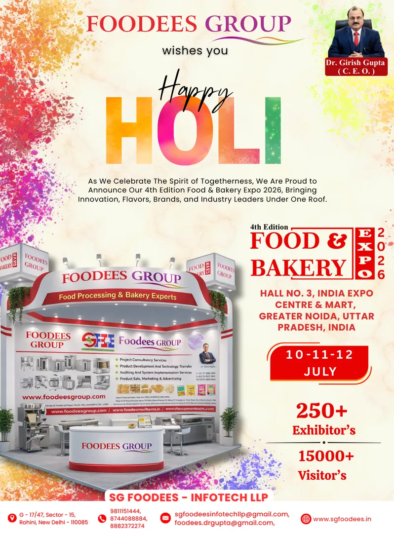 The 4th Edition Food & Bakery Expo 2026 organized by Foodees Group and SG Foodees Infotech LLP