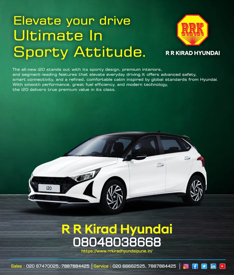 Elevate your drive & Ultimate In Sporty Attitude. Hyundai all new i20 car Showroom at Hadapsar, Pune