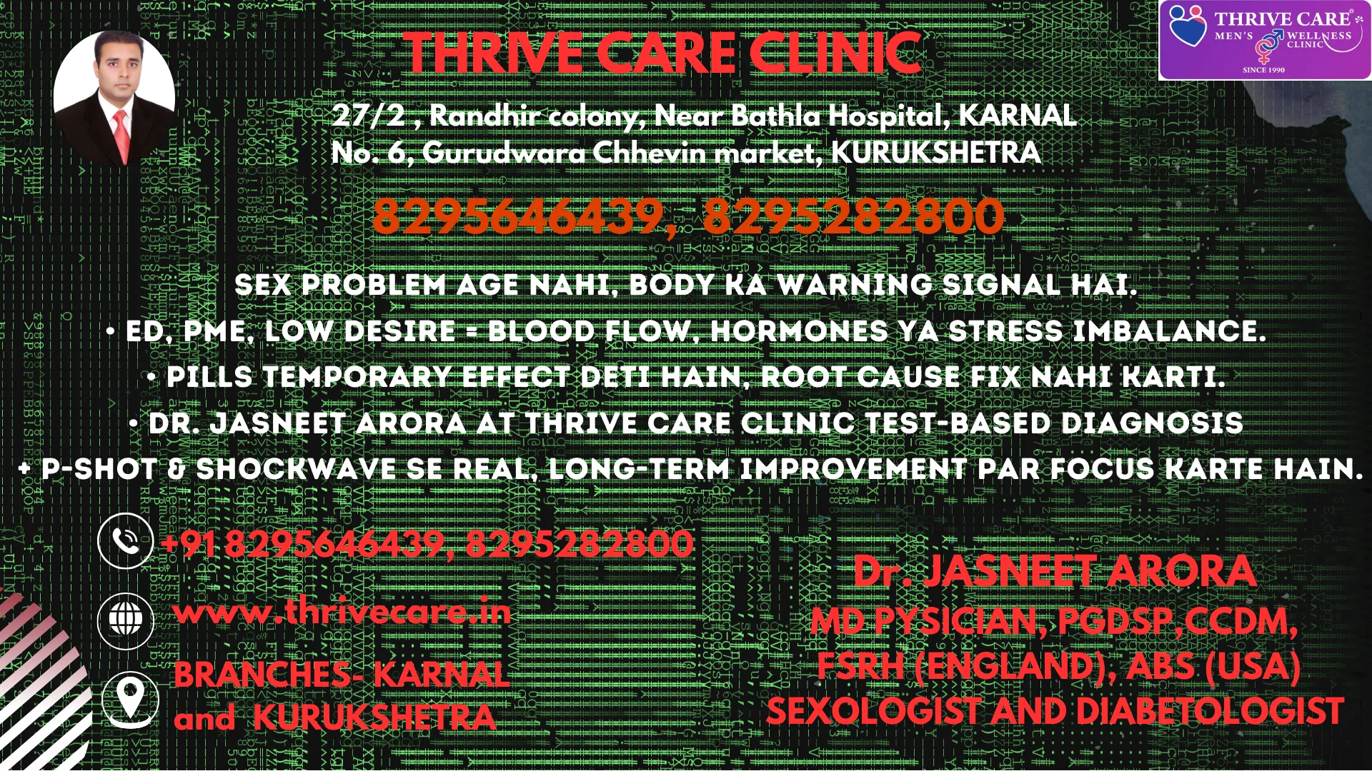 Best Sexologist in Karnal Thrive Care Arora Dawakhana