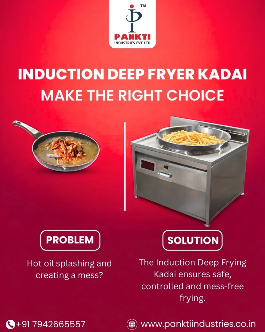 Induction Deep Fryer Kadai Manufacturer in Ahmedabad