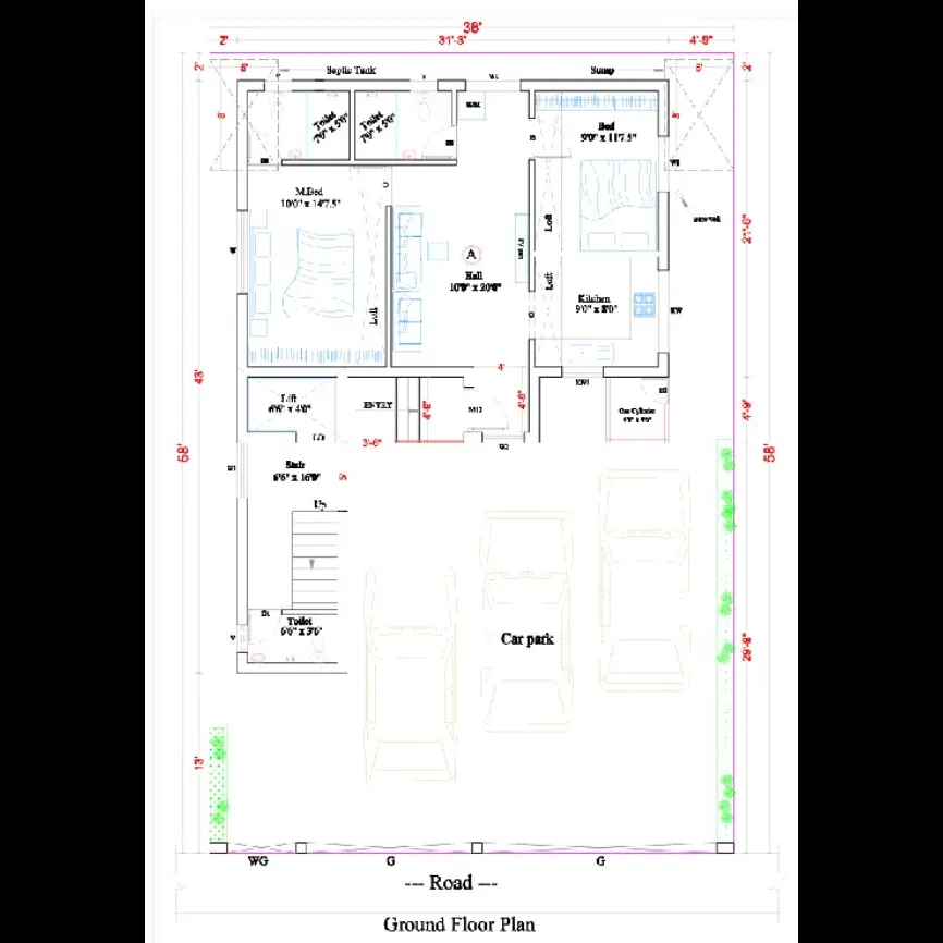 Ground Floor Plan Details : A Ground Floor Plan is a technical drawing that shows the layout of the ...