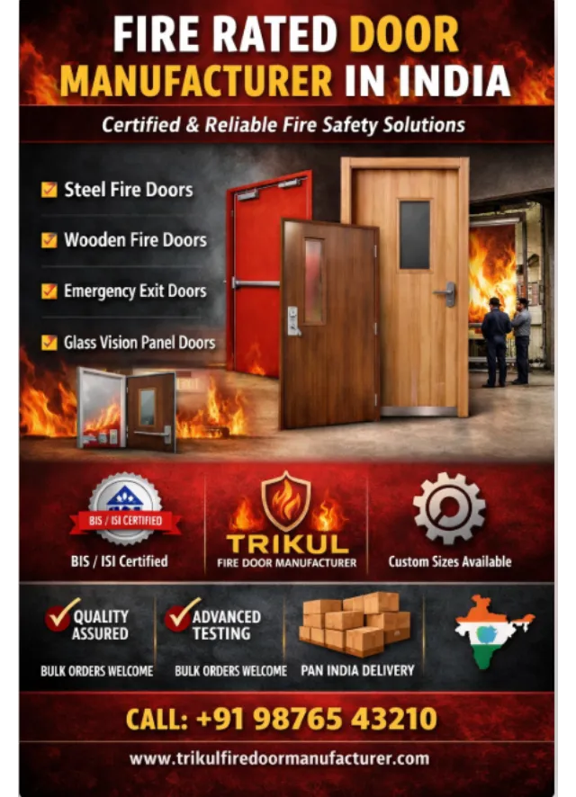 Fire Rated Door Manufacturer in India – Certified & Reliable Fire Safety Solutions