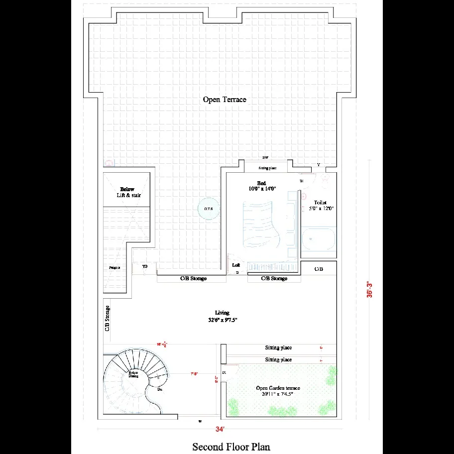 Second Floor Details : A Second Floor Plan is a top-view layout of the second floor of a building, s...