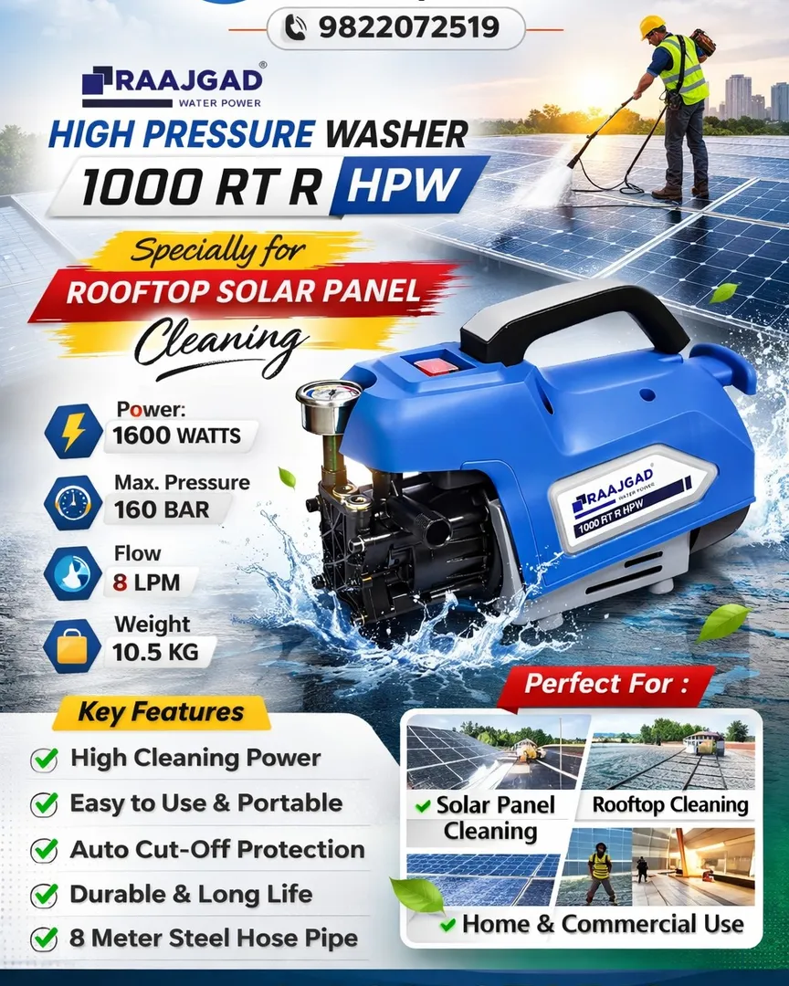 pressure Washer for solar cleaning
