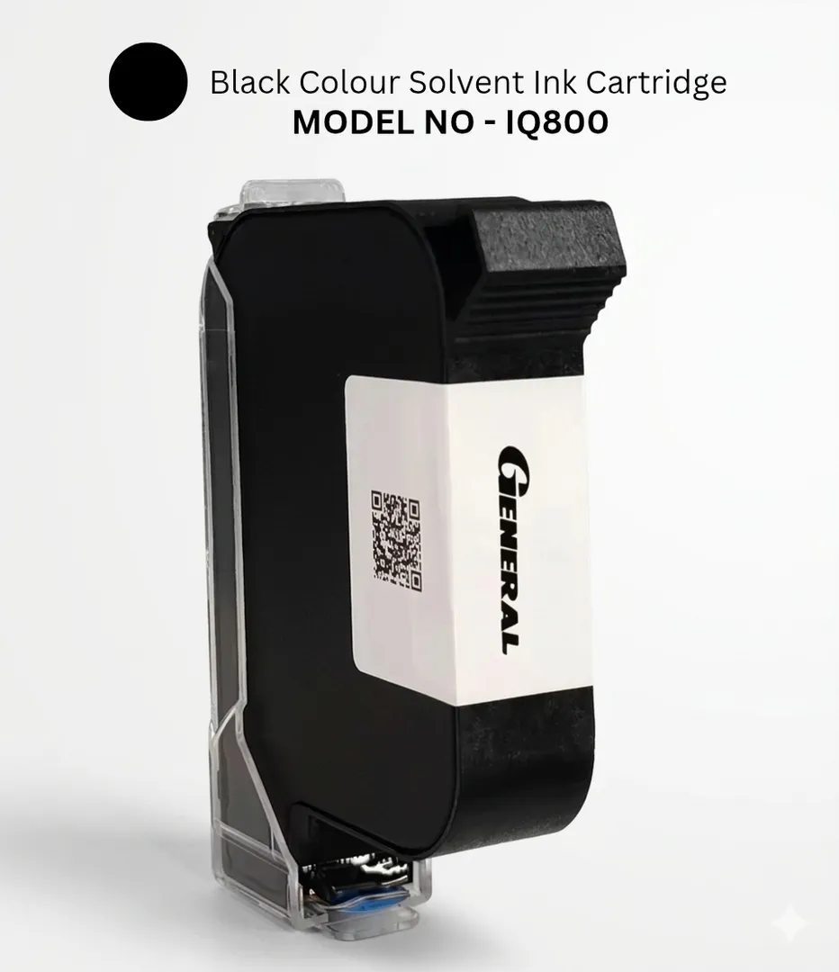 General Black Solvent Ink Cartridge β Model IQ800rem